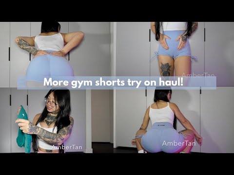 More gym shorts try on haul! | Amber Tan