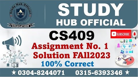 CS409 Assignment 1 solution fall 2023