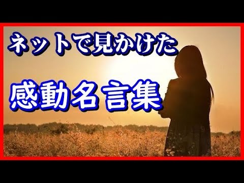 感動する名言集 あなたの心に残る言葉は何ですか Youtube