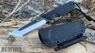 Nedfoss Tactical Tanto Survival Knife, Excellent Blade at a Budget Price!