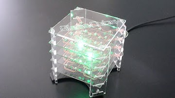 GlassCube - 4x4x4 RGB LED Cube on Glass PCBs