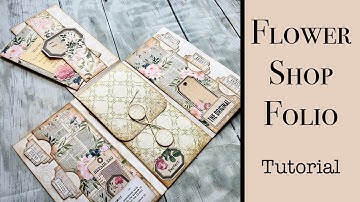 Flower Shop Folio Junk Journal Tutorial, Junk Journaling Class with Pink Monarch Prints, Craft Along