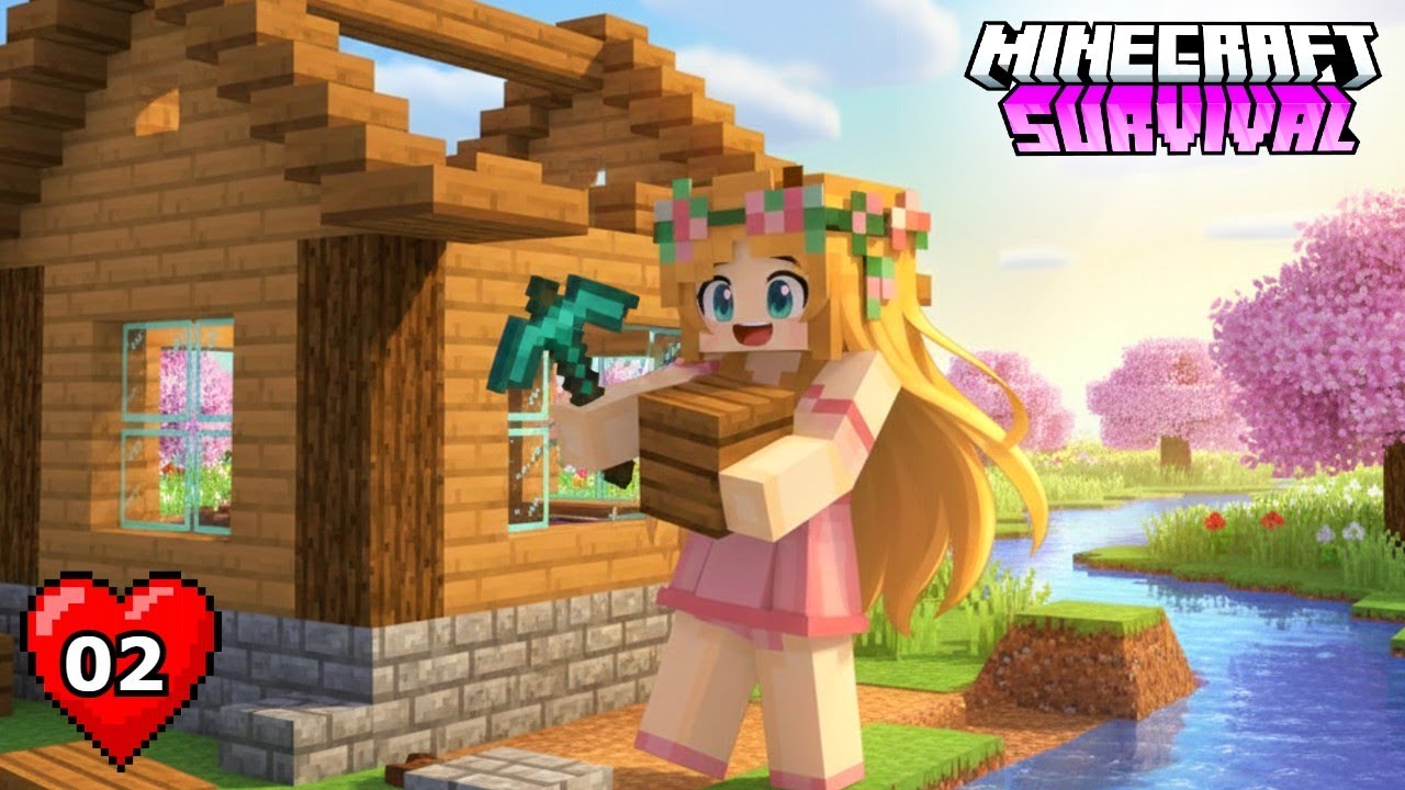 বাড়ি বানাতে হবে😍 | Minecraft Survival ( Part 02) | Just Bidushi