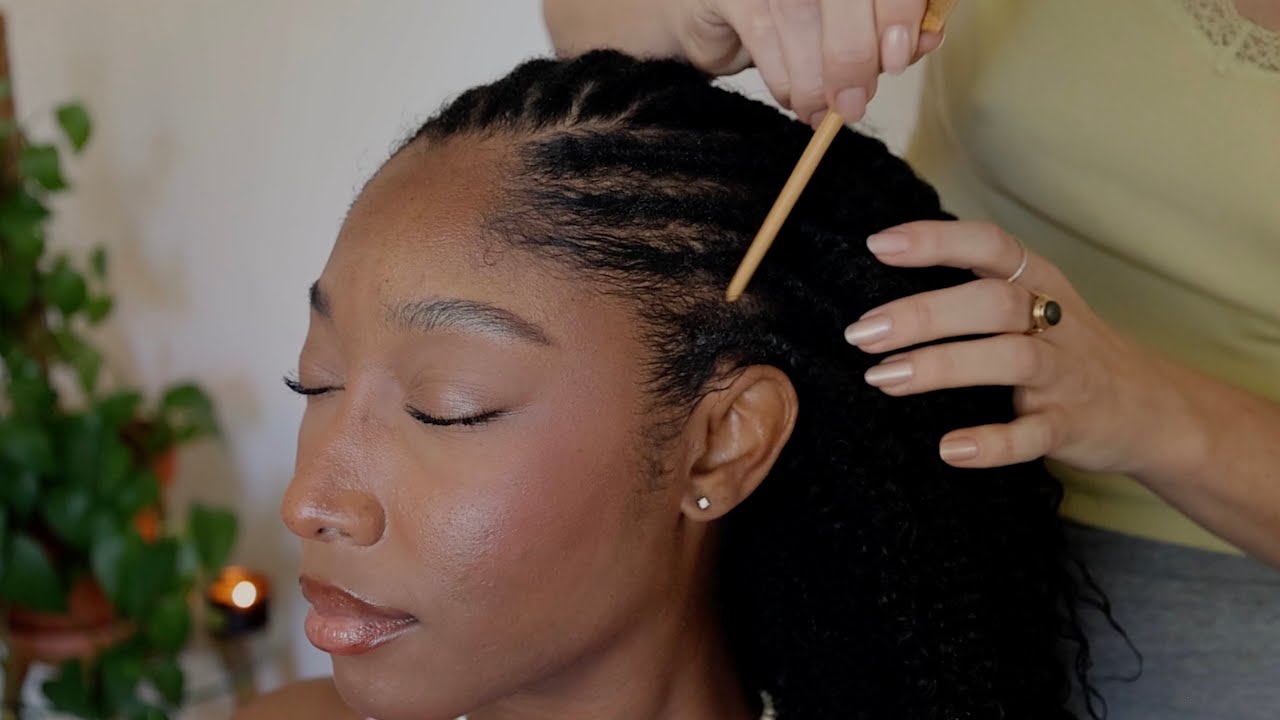 ASMR No Talking Braid Scratching/Itching, Hair Play, Soft Scratches with Paige 💖