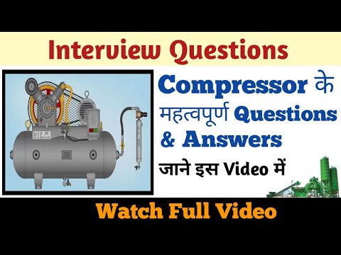 Compressor interview question answers || compressor interview question in Hindi || Air compressor||