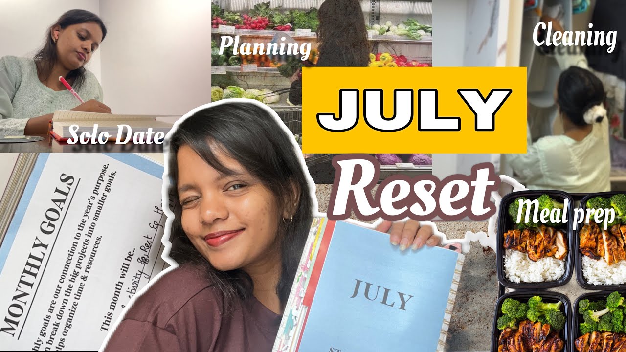 July Reset Routine 🌿 | Solo Date, Cleaning, Organizing & June ...