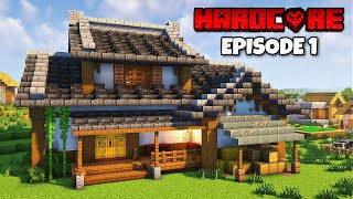 I Built an Awesome Starter House in Minecraft Hardcore