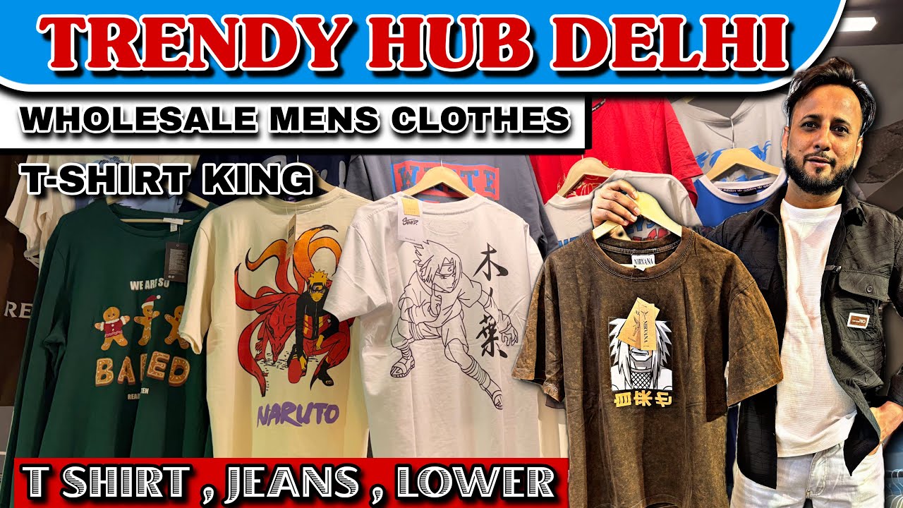 Delhi Ka Sabse Sasta T-Shirt King! 👑 Trendy Hub Mandawli | Men's Baggy Jeans & Surplus Collection