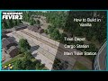 [How to Build in Vanilla] Train Depot included Cargo and Main Station | Speed Build |