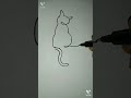 Two cat  one line art onelineart shorts youtubeshorts