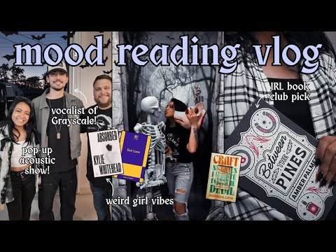 mood reading vlog | finished 4 books, acoustic pop-up show, & navigating grief