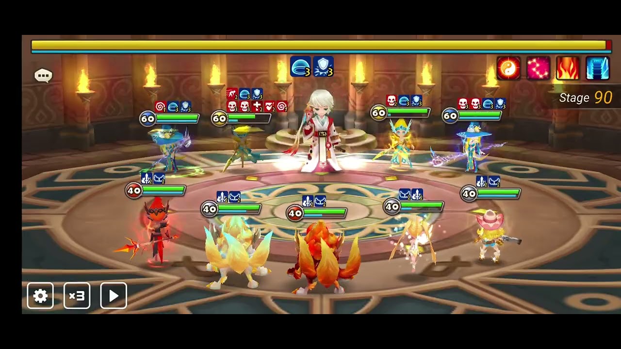 How to beat Stage toa 90 Chiwu Summoners War - YouTube