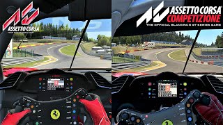 ASSETTO CORSA VS ASSETTO CORSA COMPETIZIONE | SIDE BY SIDE COMPARISON | 4K