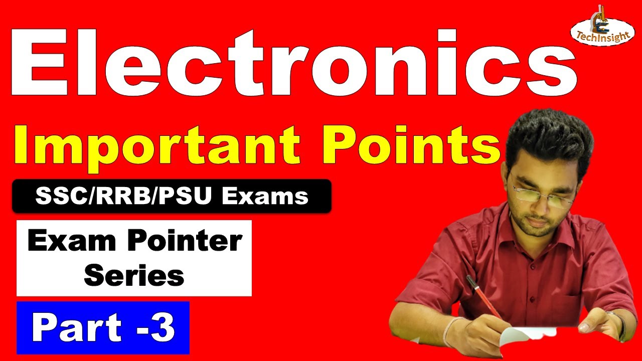 Basic Electronics | Part 3 | Exam Pointer Series | SSC JE/RRB JE/ Other ...