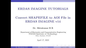 SHAPEFILE to  AOI File Conversion in ERDAS IMAGINE