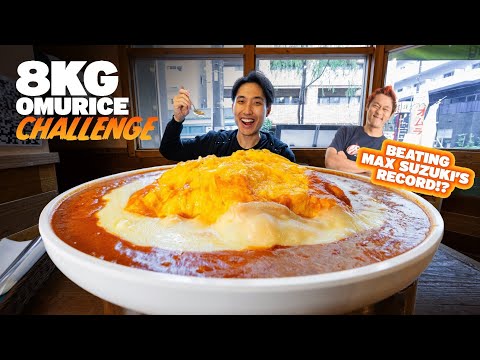 EPIC 8KG OMURICE Challenge In Tokyo Japan Can I Beat Maxsuzukitv Record Japan Food Tour EP 1 
