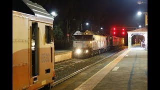 QUBE Cross at Kangaroo Flat: G532, S303 and B74 on 9078 & G521, T378 and S313 on 9073- 26/6/17