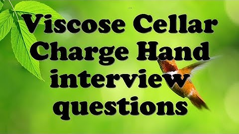 Viscose Cellar Charge Hand interview questions
