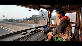 MUMBAI TO MAHABALESHWAR VIA AMBENALI GHAT : FULL JOURNEY : MSRTC SEMI LUXURY ST BUS CABIN RIDE