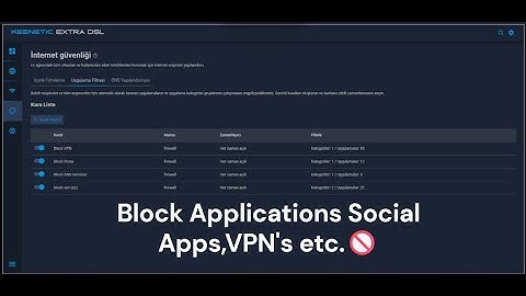 Keenetic Modem-Application Filter