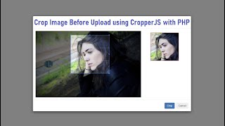 Crop Image Before Upload using CropperJS with PHP