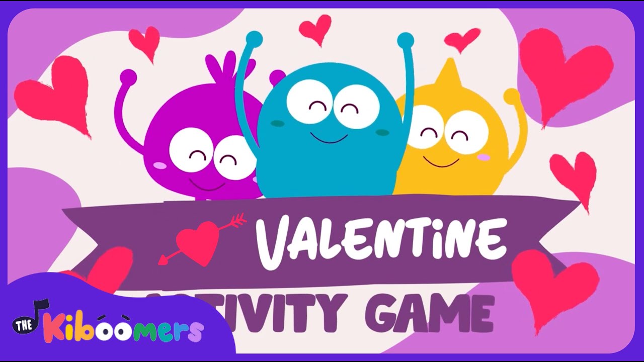 Valentines Day Activity Game   The Kiboomers Movement Songs for Preschoolers