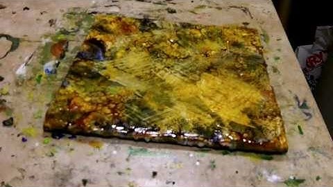 Encaustic Painting Shellac Burn.MP4