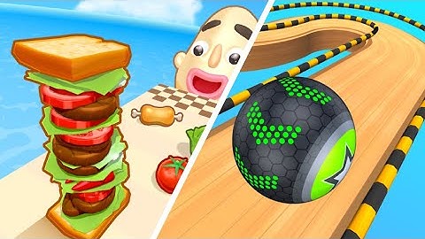 Sandwich Runner | Going Balls - gameplay of all levels Android, iOS
