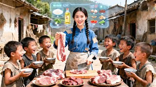 She wakes in starving era—exiled by scum! Activates stock system, enriches town with meat—Foes Kneel