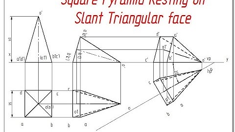 Projections of Solids(Syllabus 2020-21)/Problem 6: Square Pyramid/ /Engineering Drawing/SolidEdge
