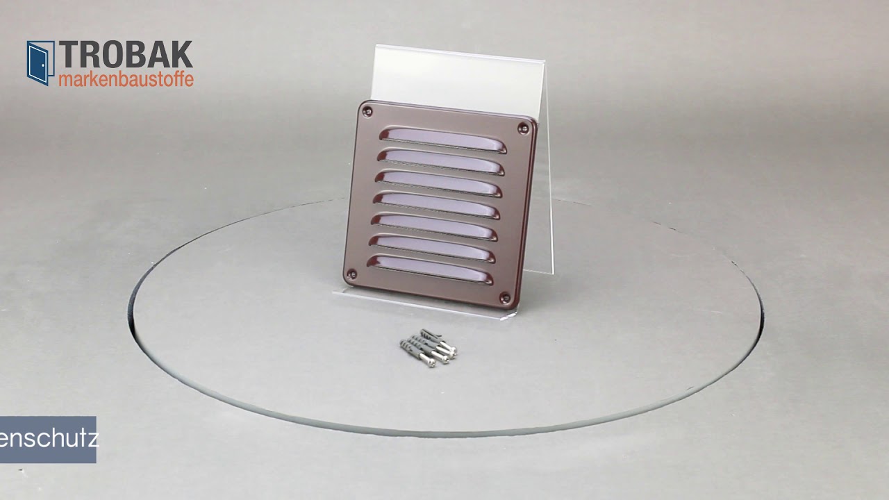 Wetterschutzgitter Aluminium Braun 155 x 155 mm Trobak 0609053827208