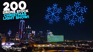 200 Drone Stock Christmas Light Show! | Sky Elements Drones
