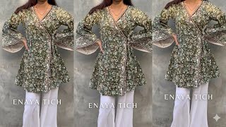 DIY Viral Instagram Wrap Top: Complete Cutting & Sewing Guide (M Size, Step-by-Step)