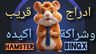 مبرووك ادراج عملة hamster Kombat على منصة BingX وشراكة بينهم وتوزيع عملات مجانية