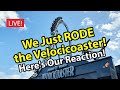 LIVE! Riding the Velocicoaster RIGHT NOW, We Are Among the Universal Guests to Ride the New Coaster