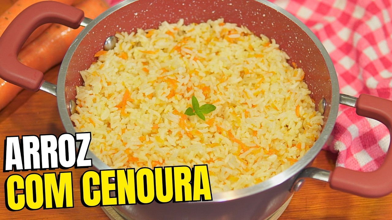 RECEITA DE ARROZ COM CENOURA SOLTINHO | Como fazer arroz com cenoura
