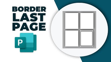 How to insert border to last page in publisher