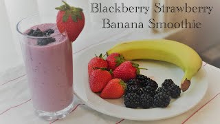 Strawberry Blackberry Smoothie-How To Make A Strawberry Blackberry Yogurt Smoothie-Fruit Smoothie