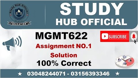 MGMT622 Assignment 1 Solution Fall 2022, MGMT622 Assignment 1 solution 2022 MGMT622 assig 1 solution