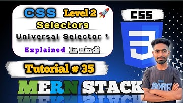 CSS Selectors, Universal Selector with Practical Examples | CSS Level 2 in Hindi | MERN Stack #35