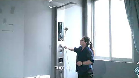 smart LED controle shower panel with water heater