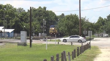 CSXT 7791 CW40-8 Leads CSX Train Q677 Southbound in Folkston, GA
