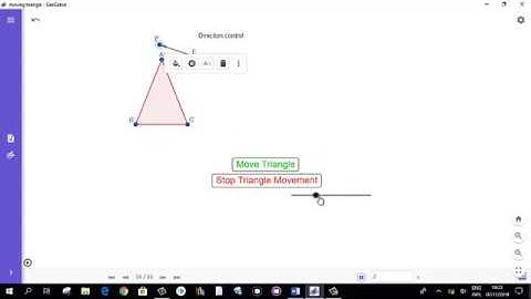 Control Moving Object with Buttons in GeoGebra