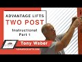 Advantage lifts two post instructional