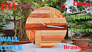 DIY Wall Clock From Scrap Wood - Simple - Rustic - Modern And Cheap