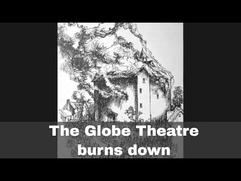 29th June 1613: The Globe Theatre in London burns to the ground