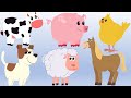 🐶🐷🐄🐴🐮 El Sonido de los Animales - Canción Infantil - Aprende Los Animales - Animación Para Niñ@s