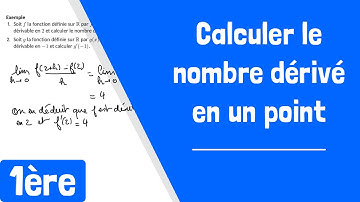 Comment calculer le nombre dérivé d