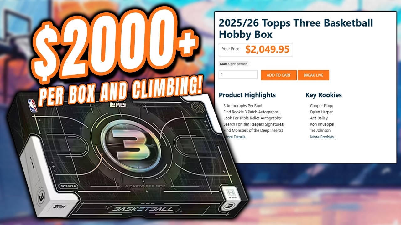 $2000 PER BOX AND CLIMBING! | 2025-26 Topps Three NBA Hobby Box 