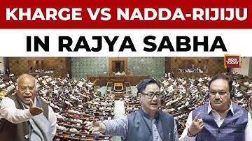Parliament Winter Session: Ruckus In Rajya Sabha As Kharge, Nadda, Rijiju Clash Over New Chair